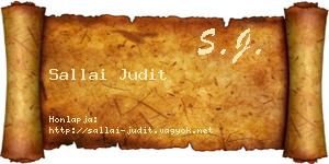 Sallai Judit névjegykártya